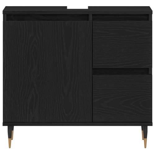 Ormar za Lavabo - Umivaonik Kupaonica Crni 65x33x60 cm Konstruirano drvo Cijena