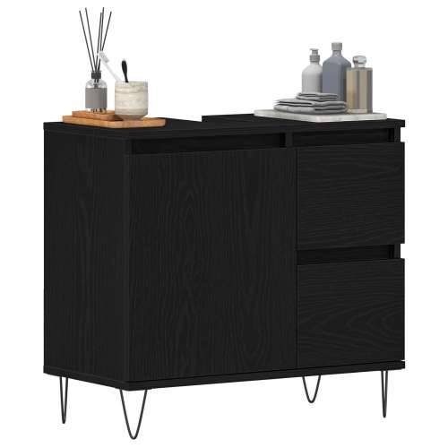 Kupaonski Podni Ormar Crni Hrast 65x33x60 cm Konstruirano drvo Cijena