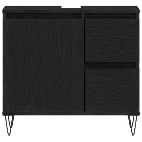 Kupaonski Podni Ormar Crni Hrast 65x33x60 cm Konstruirano drvo Cijena