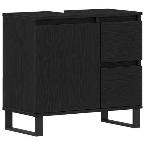Kupaonski Ormar Crni Hrast 65x33x60 cm Konstruirano drvo Cijena