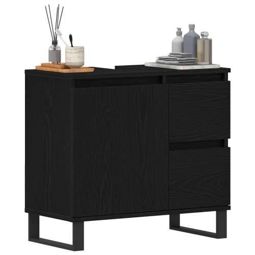 Kupaonski Ormar Crni Hrast 65x33x60 cm Konstruirano drvo Cijena