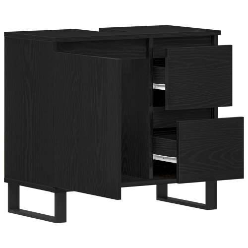 Kupaonski Ormar Crni Hrast 65x33x60 cm Konstruirano drvo Cijena