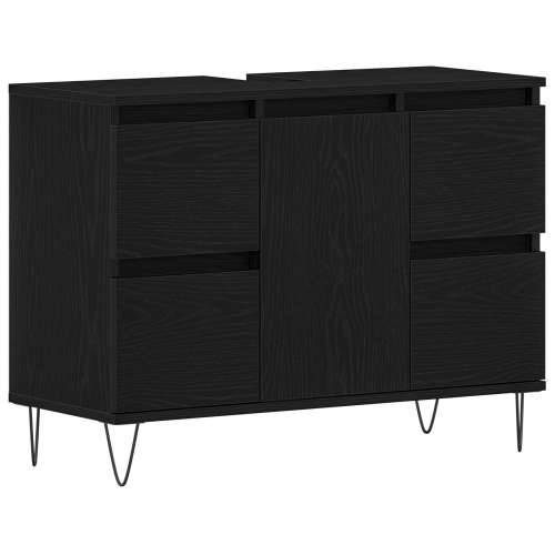 Kabinet za Lavabo - Umivaonik u kupaonici Crna hrastovina 80x33x60 cm Konstruirano drvo Cijena