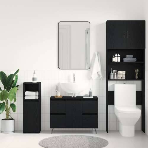 Kabinet za Lavabo - Umivaonik u kupaonici Crna hrastovina 80x33x60 cm Konstruirano drvo Cijena