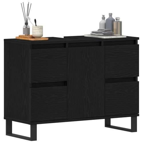 Kupaonski ormar ispod Lavabo - Umivaonika Crni hrast 80x33x60 cm Konstruirano drvo Cijena