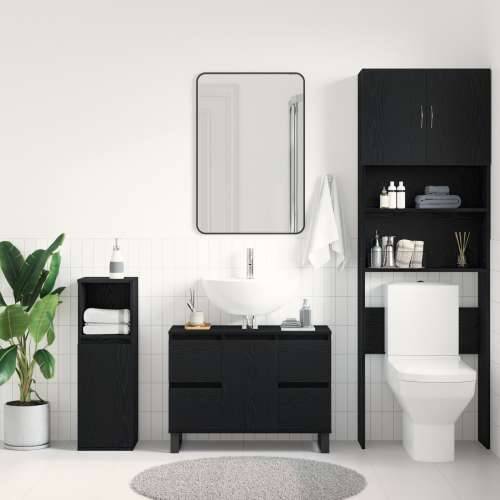 Kupaonski ormar ispod Lavabo - Umivaonika Crni hrast 80x33x60 cm Konstruirano drvo Cijena