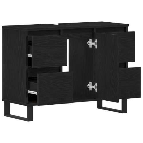 Kupaonski ormar ispod Lavabo - Umivaonika Crni hrast 80x33x60 cm Konstruirano drvo Cijena