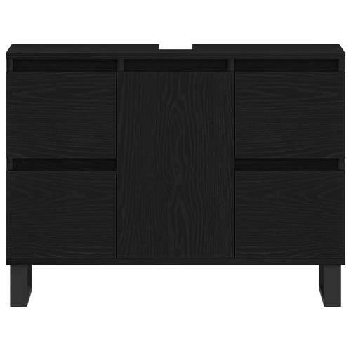 Kupaonski ormar ispod Lavabo - Umivaonika Crni hrast 80x33x60 cm Konstruirano drvo Cijena