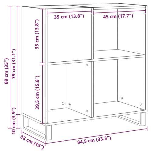 Ormar za ploče Artisan Oak 84,5x38x89 cm Konstruirano drvo Cijena