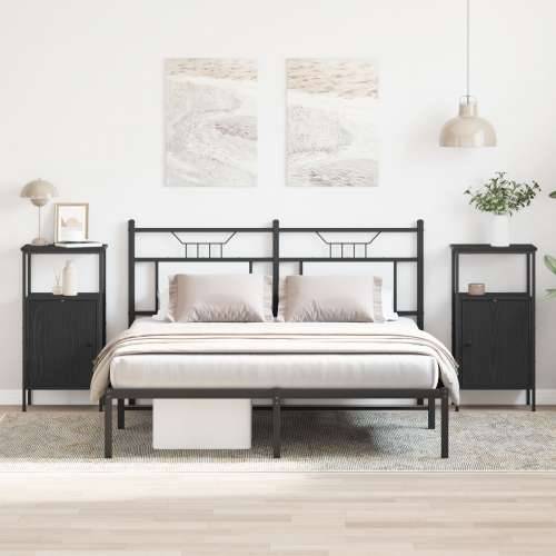 Noćni ormarić 2 kom crna hrast 41x31x80 cm inženjerski drvo Cijena