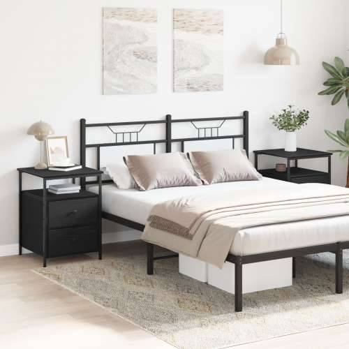 Noćni ormarići 2 kom Crni hrast 44x45x60 cm Konstruirano drvo Cijena