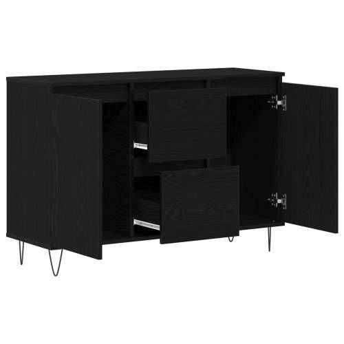 Komoda Crna Hrast 101,5x35x70 cm Konstruirano drvo Cijena