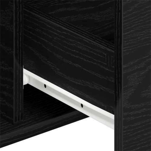 Komoda Crna Hrast 101,5x35x70 cm Konstruirano drvo Cijena
