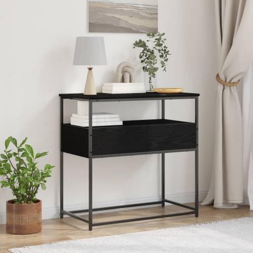 Konferencijski stol Crna hrastovina 75x40x75 cm Izrađeno od drva i čelika Cijena