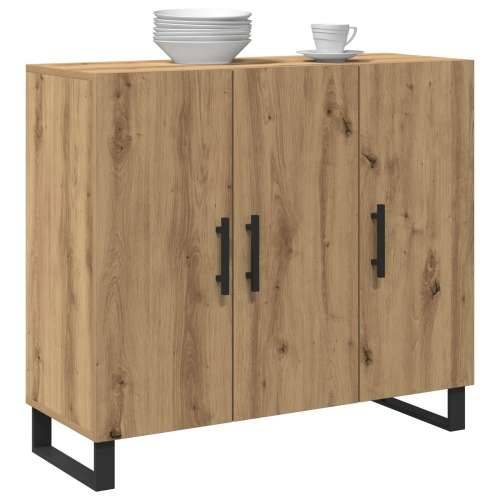Komoda s 3 vrata od umjetnog hrasta 90x34x80 cm Cijena