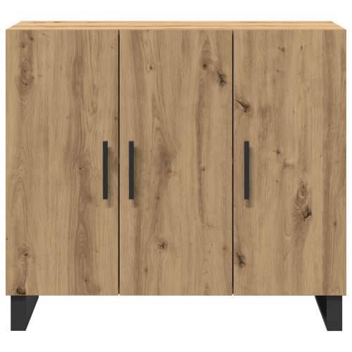 Komoda s 3 vrata od umjetnog hrasta 90x34x80 cm Cijena
