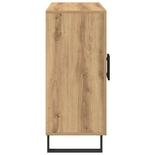 Komoda s 3 vrata od umjetnog hrasta 90x34x80 cm Cijena