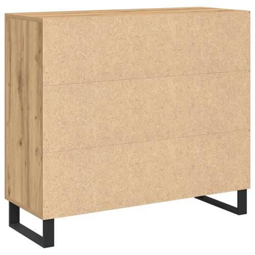 Komoda s 3 vrata od umjetnog hrasta 90x34x80 cm Cijena
