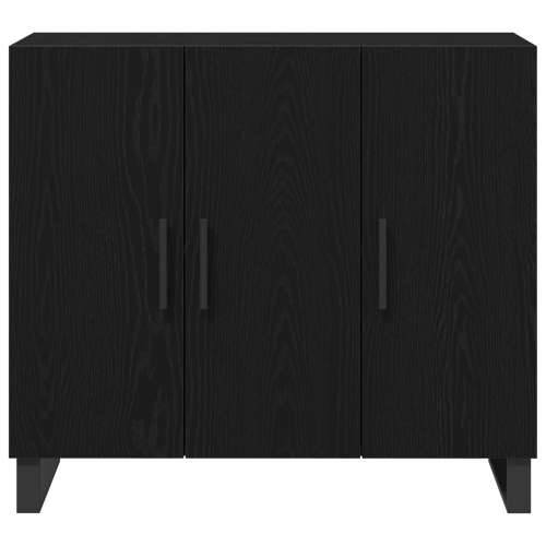 Komoda s 3 vrata Crni hrast 90x34x80 cm Konstruirano drvo Cijena