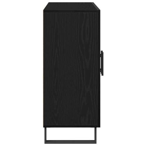 Komoda s 3 vrata Crni hrast 90x34x80 cm Konstruirano drvo Cijena