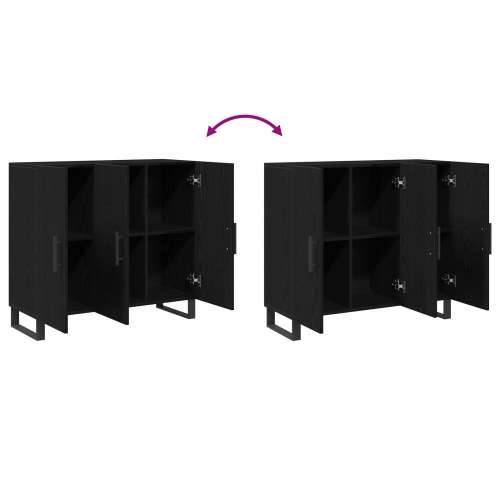 Komoda s 3 vrata Crni hrast 90x34x80 cm Konstruirano drvo Cijena