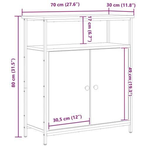 Zidni ormarić Crni hrast 69,5x34x90 cm Igraći drvo Cijena
