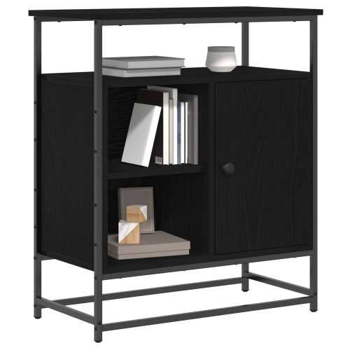 Komoda Crna Hrast 69x35x80 cm Konstruirano drvo i Čelik Cijena