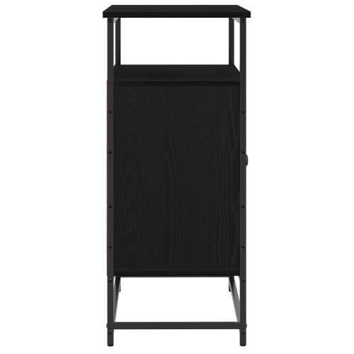 Komoda Crna Hrast 69x35x80 cm Konstruirano drvo i Čelik Cijena