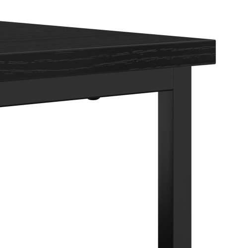 Komoda Crna Hrast 69x35x80 cm Konstruirano drvo i Čelik Cijena
