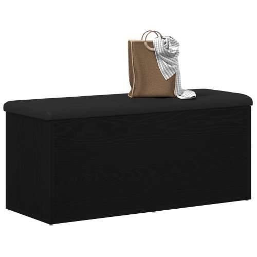 Klupa za pohranu Crni hrast 100x40x45 cm umjetni materijal Cijena