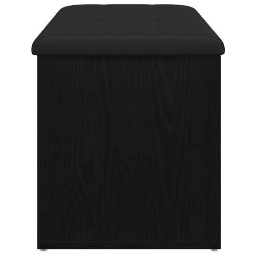 Klupa za pohranu Crni hrast 100x40x45 cm umjetni materijal Cijena