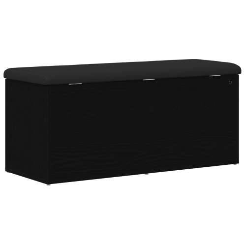 Klupa za pohranu Crni hrast 100x40x45 cm umjetni materijal Cijena