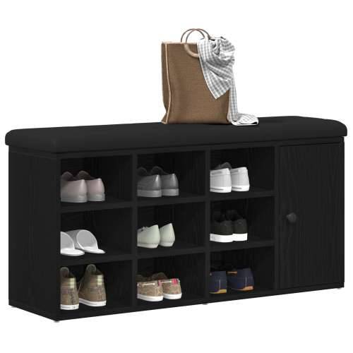 Klupa za odlaganje Crni hrast 100x30x48 cm Složena drvena Cijena