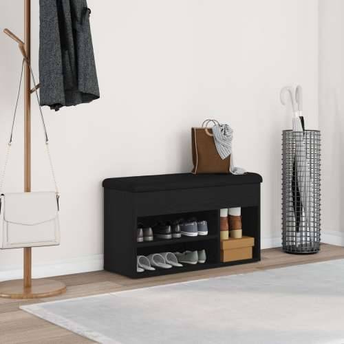 Klupa za skladištenje Crni hrast 80x30x45 cm Inženjerski drvo Cijena