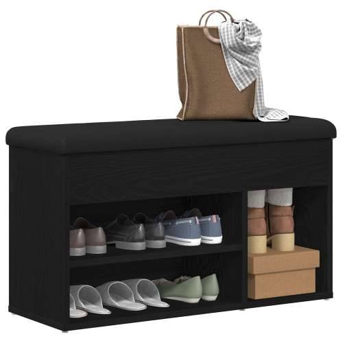 Klupa za skladištenje Crni hrast 80x30x45 cm Inženjerski drvo Cijena