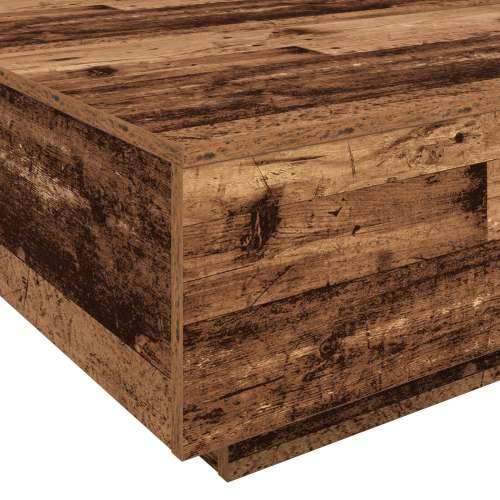 Stolić za kavu s LED svjetlima staro drvo 55x55x31 cm Cijena