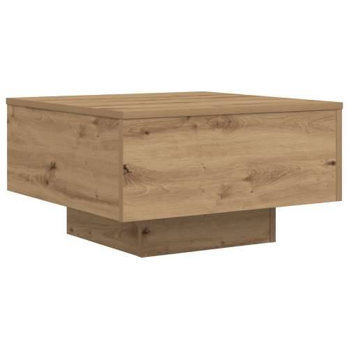 Stolić za kavu s LED svjetlima od umjetnog hrasta 55x55x31 cm Cijena