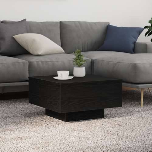 Stolić za kavu s LED svjetlima Crna hrastovina 55x55x31 cm Cijena
