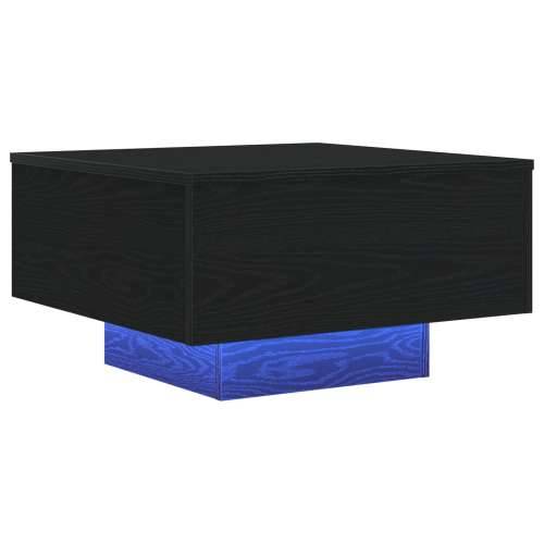 Stolić za kavu s LED svjetlima Crna hrastovina 55x55x31 cm Cijena