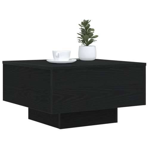 Stolić za kavu s LED svjetlima Crna hrastovina 55x55x31 cm Cijena