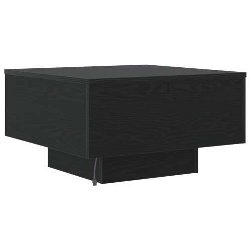 Stolić za kavu s LED svjetlima Crna hrastovina 55x55x31 cm Cijena