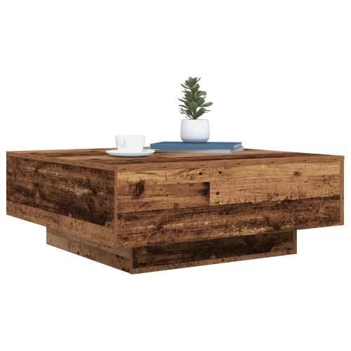 Stolić za kavu s LED svjetlima Staro drvo 80x80x31 cm Cijena