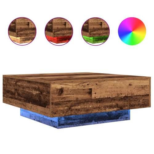 Stolić za kavu s LED svjetlima Staro drvo 80x80x31 cm Cijena