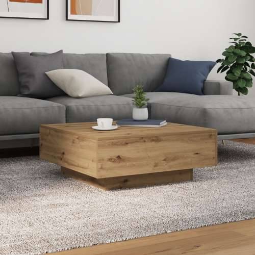 Stolić za kavu s LED svjetlima Artisan hrast 80x80x31 cm Cijena