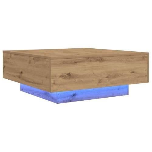 Stolić za kavu s LED svjetlima Artisan hrast 80x80x31 cm Cijena