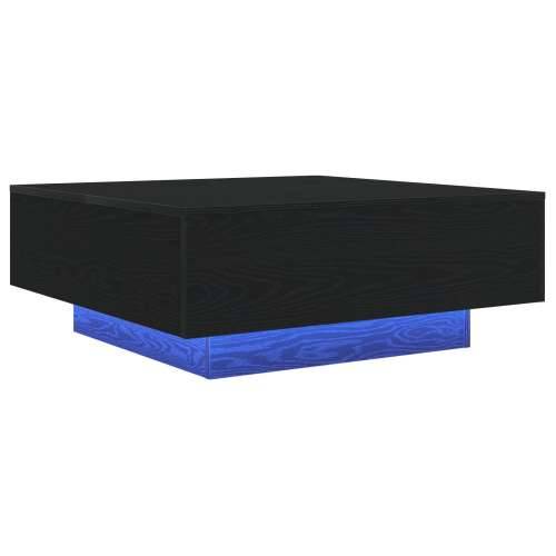 Stolić za kavu s LED svjetlom Crna Hrast 80x80x31 cm Cijena
