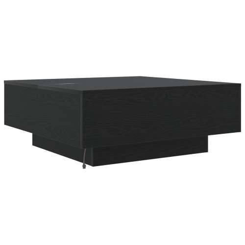 Stolić za kavu s LED svjetlom Crna Hrast 80x80x31 cm Cijena