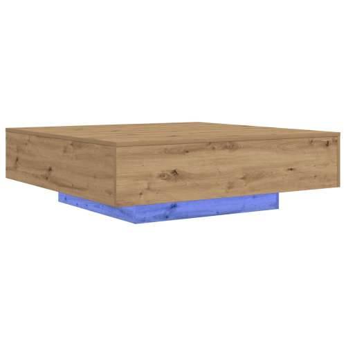 Stolić za kavu s LED svjetlima Artisan Oak 100x100x31 cm Cijena