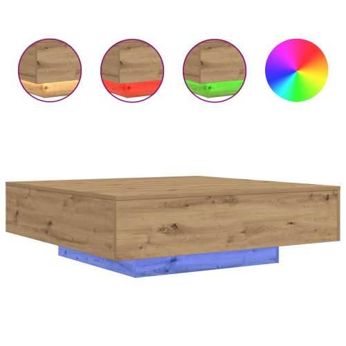 Stolić za kavu s LED svjetlima Artisan Oak 100x100x31 cm Cijena