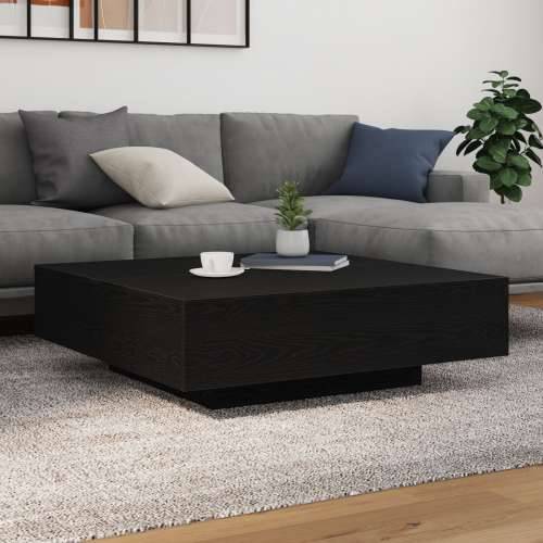 Stolić za kavu s LED svjetlima Crni hrast 100x100x31 cm Cijena